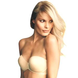NWT Maidenform Perfect Coverage Strapless Bra 5 Ways to Wear Nude 36C